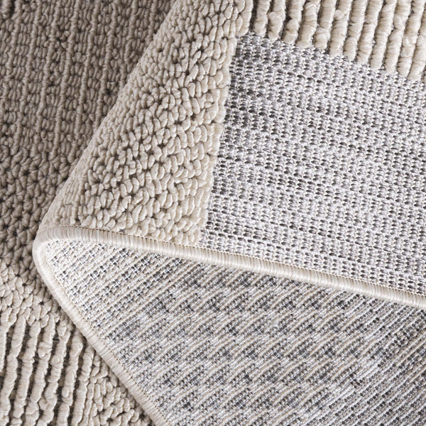 Safavieh Milos Indoor/Outdoor Area Rug - Elegant Geometric Design, Durable, Eco-friendly, Easy To Clean Beige ,Grey Polypropylene Mlo108a-9