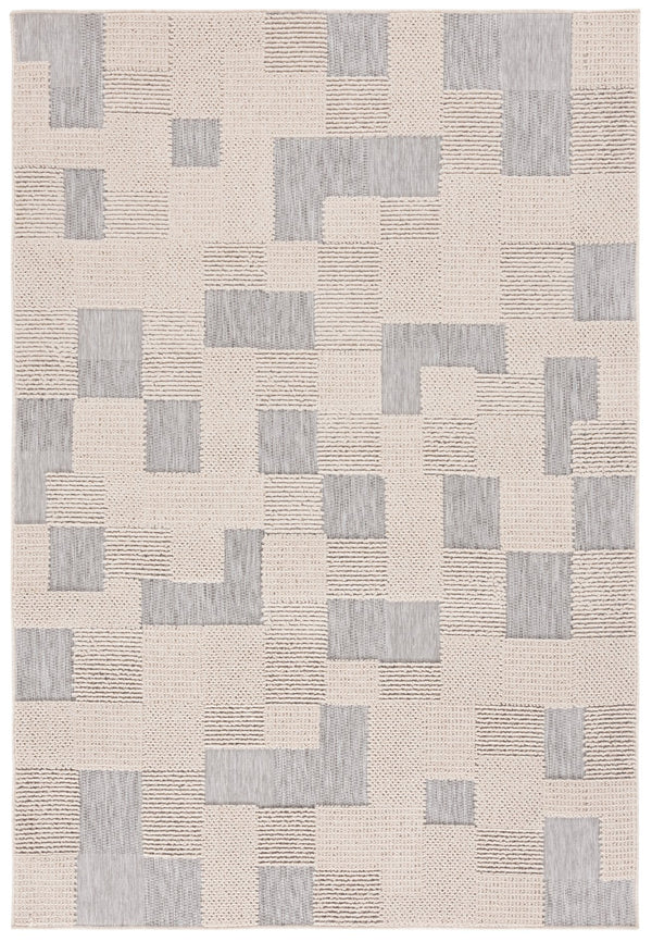 Safavieh Milos Indoor/Outdoor Area Rug - Elegant Geometric Design, Durable, Eco-friendly, Easy To Clean Beige ,Grey Polypropylene Mlo108a-9