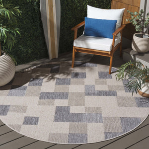 Safavieh Milos Indoor/Outdoor Area Rug - Elegant Geometric Design, Durable, Eco-friendly, Easy To Clean Beige ,Grey Polypropylene Mlo108a-9
