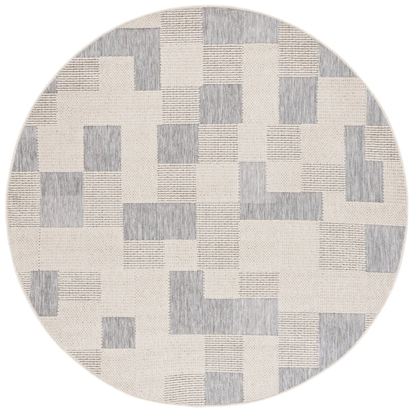 Safavieh Milos Indoor/Outdoor Area Rug - Elegant Geometric Design, Durable, Eco-friendly, Easy To Clean Beige ,Grey Polypropylene Mlo108a-9