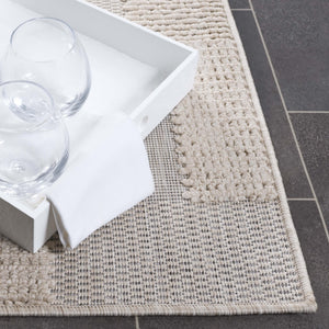 Safavieh Milos Indoor/Outdoor Area Rug - Elegant Geometric Design, Durable, Eco-friendly, Easy To Clean Beige Polypropylene Mlo108b-7sq