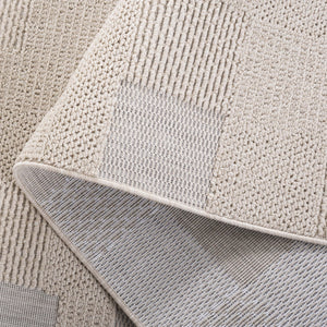 Safavieh Milos Indoor/Outdoor Area Rug - Elegant Geometric Design, Durable, Eco-friendly, Easy To Clean Beige Polypropylene Mlo108b-7sq