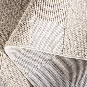 Safavieh Milos Indoor/Outdoor Area Rug - Elegant Geometric Design, Durable, Eco-friendly, Easy To Clean Beige Polypropylene Mlo108b-7sq