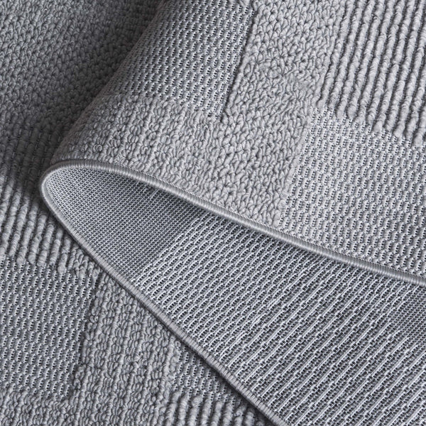 Safavieh Milos Indoor/Outdoor Area Rug - Elegant Geometric Design, Durable, Eco-friendly, Easy To Clean Grey Polypropylene Mlo108f-7sq