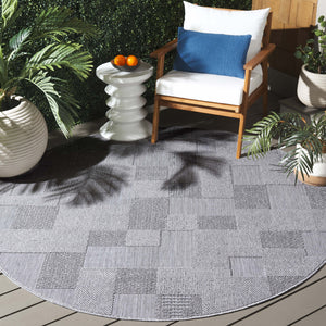 Safavieh Milos Indoor/Outdoor Area Rug - Elegant Geometric Design, Durable, Eco-friendly, Easy To Clean Grey Polypropylene Mlo108f-7sq
