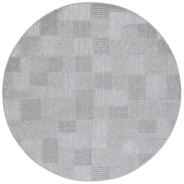 Safavieh Milos Indoor/Outdoor Area Rug - Elegant Geometric Design, Durable, Eco-friendly, Easy To Clean Grey Polypropylene Mlo108f-7sq