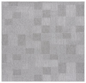 Safavieh Milos Indoor/Outdoor Area Rug - Elegant Geometric Design, Durable, Eco-friendly, Easy To Clean Grey Polypropylene Mlo108f-7sq
