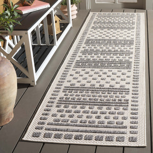 Safavieh Milos Elegant Power-loomed Indoor/Outdoor Rug With Geometric Patterns For Timeless Home Décor Beige ,Grey Polypropylene Mlo110a-28