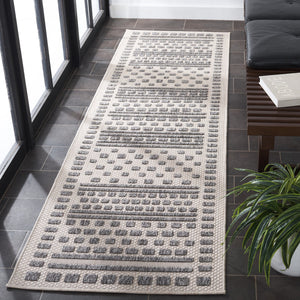 Safavieh Milos Elegant Power-loomed Indoor/Outdoor Rug With Geometric Patterns For Timeless Home Décor Beige ,Grey Polypropylene Mlo110a-28