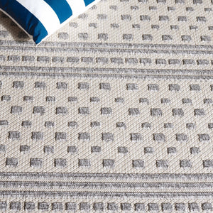 Safavieh Milos Elegant Power-loomed Indoor/Outdoor Rug With Geometric Patterns For Timeless Home Décor Beige ,Grey Polypropylene Mlo110a-28