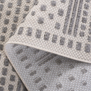 Safavieh Milos Elegant Power-loomed Indoor/Outdoor Rug With Geometric Patterns For Timeless Home Décor Beige ,Grey Polypropylene Mlo110a-28