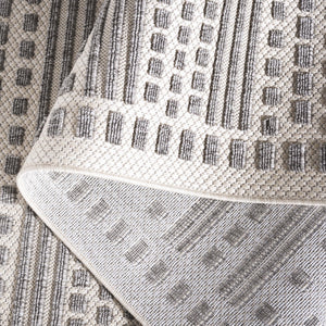 Safavieh Milos Elegant Power-loomed Indoor/Outdoor Rug With Geometric Patterns For Timeless Home Décor Beige ,Grey Polypropylene Mlo110a-28