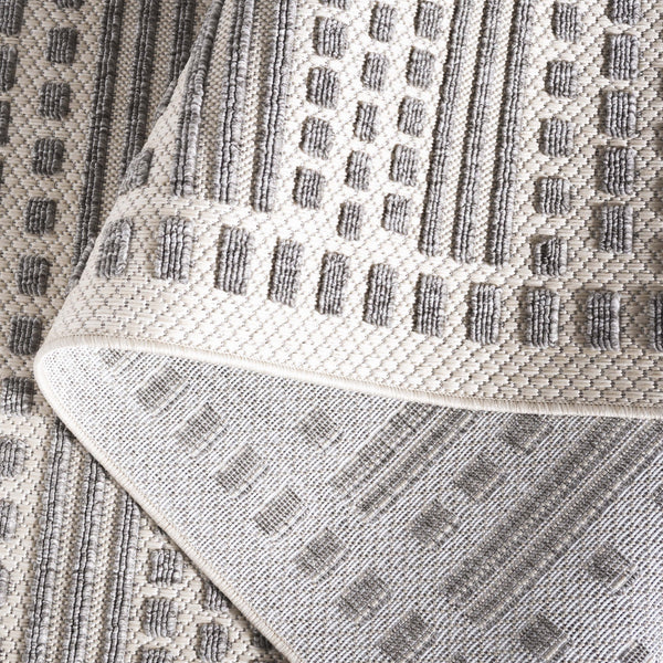 Safavieh Milos Elegant Power-loomed Indoor/Outdoor Rug With Geometric Patterns For Timeless Home Décor Beige ,Grey Polypropylene Mlo110a-28