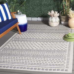 Safavieh Milos Elegant Power-loomed Indoor/Outdoor Rug With Geometric Patterns For Timeless Home Décor Beige ,Grey Polypropylene Mlo110a-28