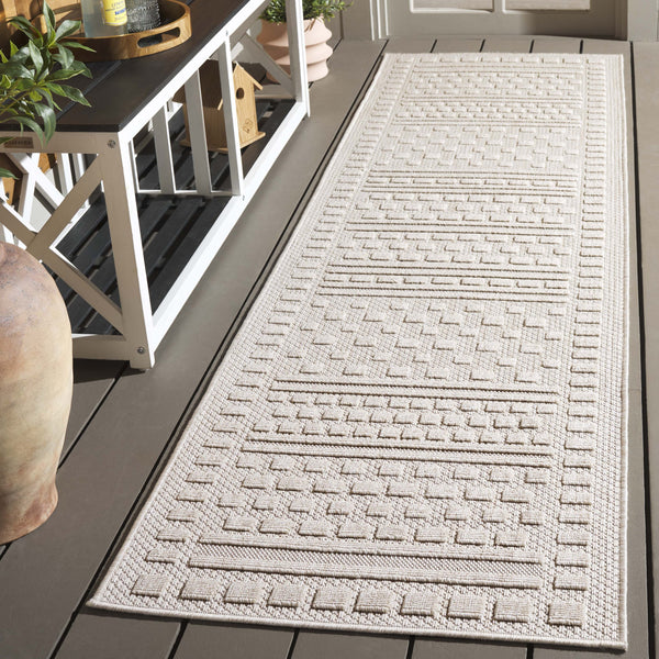 Safavieh Milos Elegant Power-loomed Indoor/Outdoor Rug With Geometric Patterns For Timeless Home Décor Beige Polypropylene Mlo110b-5