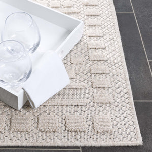 Safavieh Milos Elegant Power-loomed Indoor/Outdoor Rug With Geometric Patterns For Timeless Home Décor Beige Polypropylene Mlo110b-5