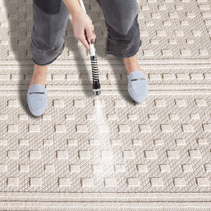 Safavieh Milos Elegant Power-loomed Indoor/Outdoor Rug With Geometric Patterns For Timeless Home Décor Beige Polypropylene Mlo110b-5