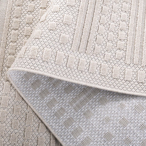 Safavieh Milos Elegant Power-loomed Indoor/Outdoor Rug With Geometric Patterns For Timeless Home Décor Beige Polypropylene Mlo110b-5