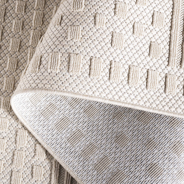 Safavieh Milos Elegant Power-loomed Indoor/Outdoor Rug With Geometric Patterns For Timeless Home Décor Beige Polypropylene Mlo110b-5