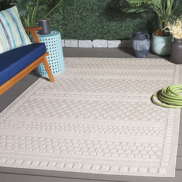 Safavieh Milos Elegant Power-loomed Indoor/Outdoor Rug With Geometric Patterns For Timeless Home Décor Beige Polypropylene Mlo110b-5