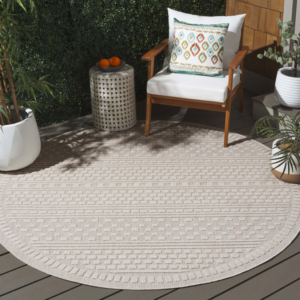 Safavieh Milos Elegant Power-loomed Indoor/Outdoor Rug With Geometric Patterns For Timeless Home Décor Beige Polypropylene Mlo110b-5