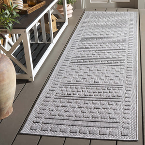 Safavieh Milos Elegant Power-loomed Indoor/Outdoor Rug With Geometric Patterns For Timeless Home Décor Grey Polypropylene Mlo110f-8