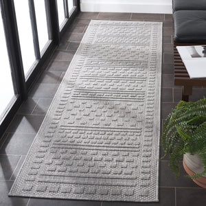 Safavieh Milos Elegant Power-loomed Indoor/Outdoor Rug With Geometric Patterns For Timeless Home Décor Grey Polypropylene Mlo110f-8