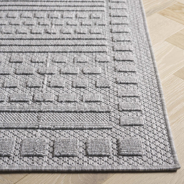 Safavieh Milos Elegant Power-loomed Indoor/Outdoor Rug With Geometric Patterns For Timeless Home Décor Grey Polypropylene Mlo110f-8