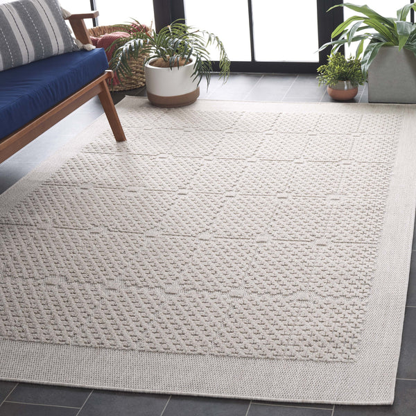 Safavieh Milos Elegant Geometric Rug - Timeless Design, Durable Construction, Perfect For Indoor & Outdoor Spaces Beige Polypropylene Mlo112b-7r