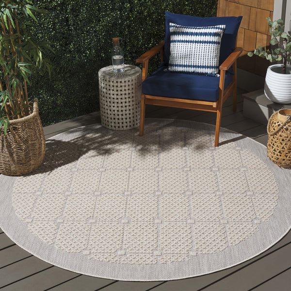 Safavieh Milos Elegant Geometric Rug - Timeless Design, Durable Construction, Perfect For Indoor & Outdoor Spaces Beige Polypropylene Mlo112b-7r