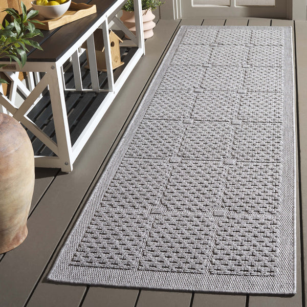 Safavieh Milos Elegant Geometric Rug - Timeless Design, Durable Construction, Perfect For Indoor & Outdoor Spaces Grey Polypropylene Mlo112f-5