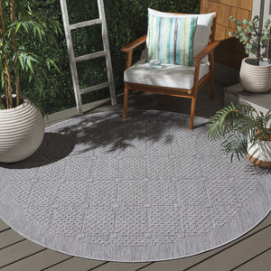Safavieh Milos Elegant Geometric Rug - Timeless Design, Durable Construction, Perfect For Indoor & Outdoor Spaces Grey Polypropylene Mlo112f-5