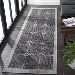 Safavieh Milos Elegant Geometric Rug - Timeless Design, Durable Construction, Perfect For Indoor & Outdoor Spaces Charcoal Polypropylene Mlo112h-7r