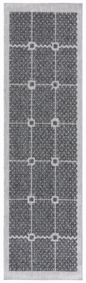 Safavieh Milos Elegant Geometric Rug - Timeless Design, Durable Construction, Perfect For Indoor & Outdoor Spaces Charcoal Polypropylene Mlo112h-7r