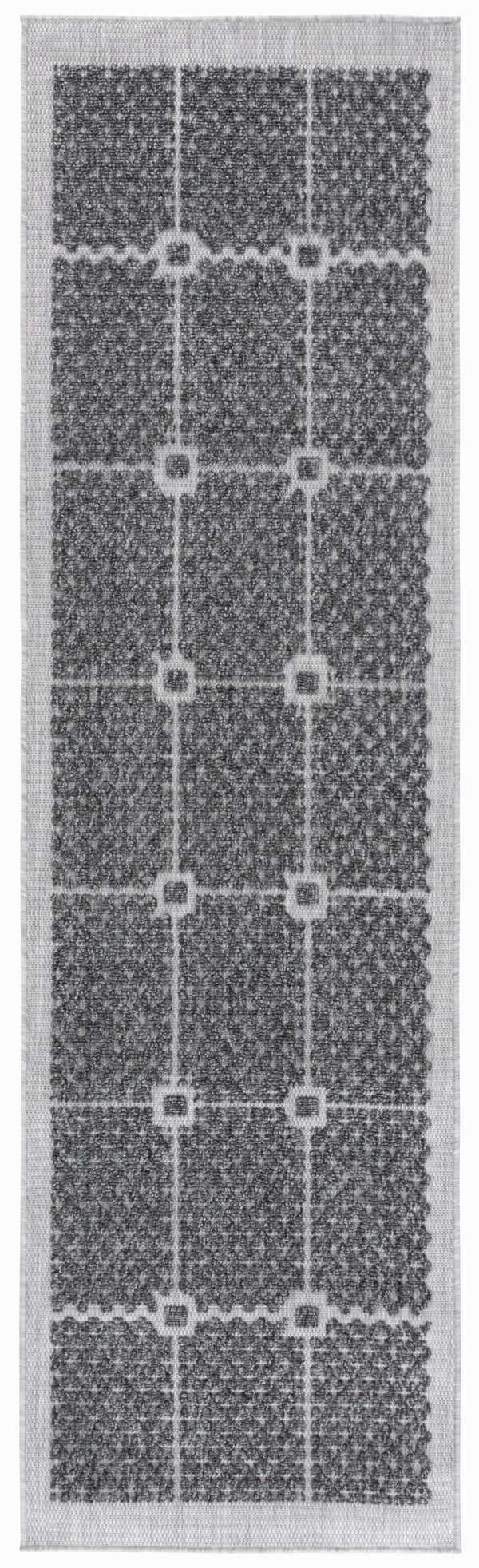 Safavieh Milos Elegant Geometric Rug - Timeless Design, Durable Construction, Perfect For Indoor & Outdoor Spaces Charcoal Polypropylene Mlo112h-7r
