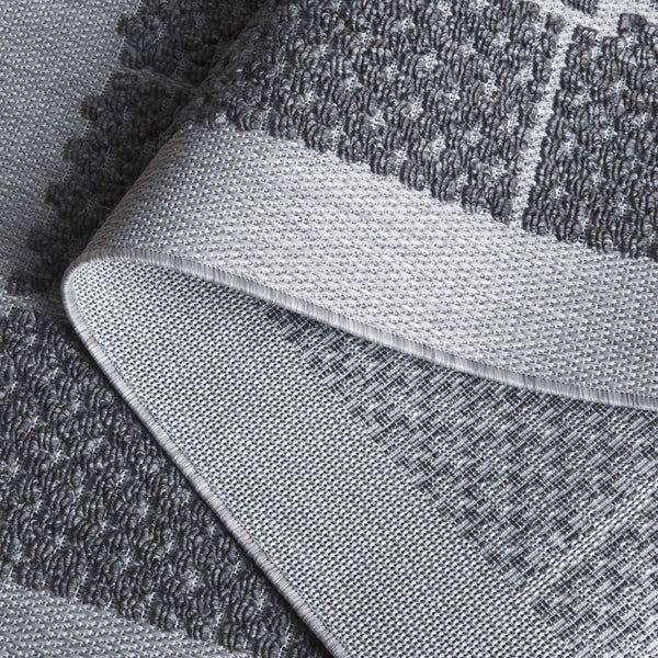 Safavieh Milos Elegant Geometric Rug - Timeless Design, Durable Construction, Perfect For Indoor & Outdoor Spaces Charcoal Polypropylene Mlo112h-7r