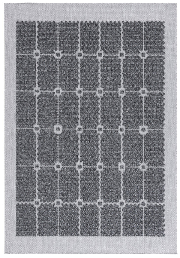 Safavieh Milos Elegant Geometric Rug - Timeless Design, Durable Construction, Perfect For Indoor & Outdoor Spaces Charcoal Polypropylene Mlo112h-7r