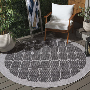 Safavieh Milos Elegant Geometric Rug - Timeless Design, Durable Construction, Perfect For Indoor & Outdoor Spaces Charcoal Polypropylene Mlo112h-7r