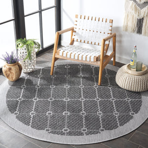 Safavieh Milos Elegant Geometric Rug - Timeless Design, Durable Construction, Perfect For Indoor & Outdoor Spaces Charcoal Polypropylene Mlo112h-7r