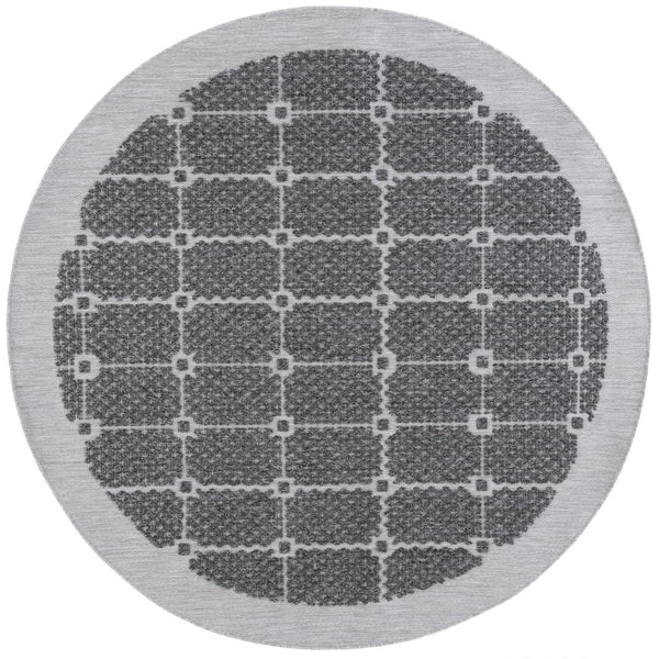 Safavieh Milos Elegant Geometric Rug - Timeless Design, Durable Construction, Perfect For Indoor & Outdoor Spaces Charcoal Polypropylene Mlo112h-7r