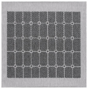 Safavieh Milos Elegant Geometric Rug - Timeless Design, Durable Construction, Perfect For Indoor & Outdoor Spaces Charcoal Polypropylene Mlo112h-7r