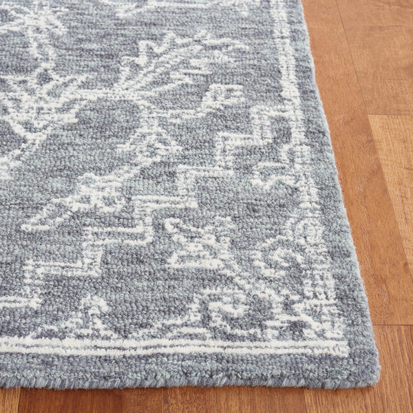 Safavieh Micro-Loop 425 Tufted 80% Wool 20% Cotton Traditional Rug Grey / Ivory MLP425G-8