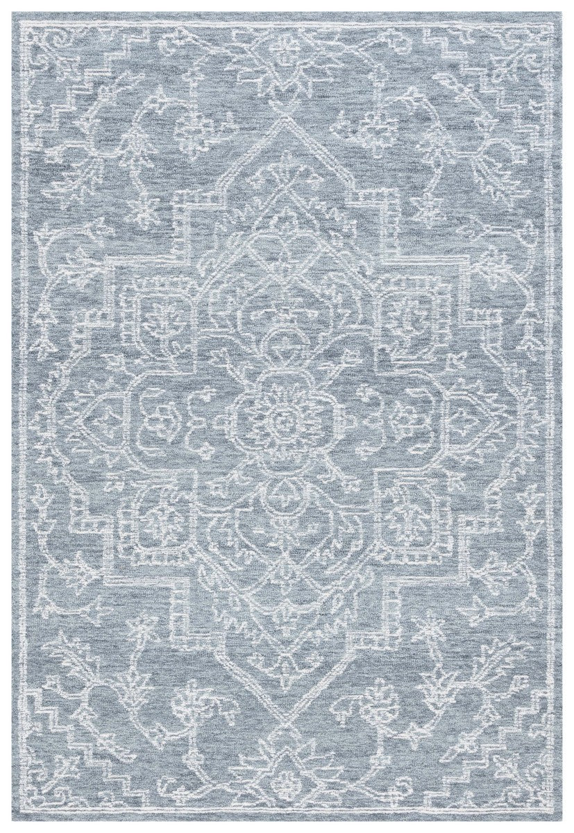 Safavieh Micro-Loop 425 Tufted 80% Wool 20% Cotton Traditional Rug Grey / Ivory MLP425G-8