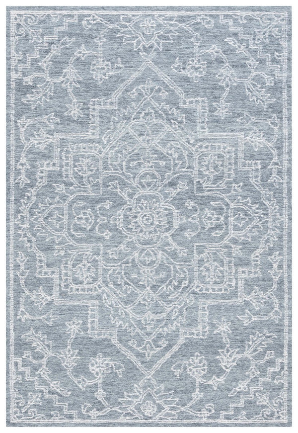 Safavieh Micro-Loop 425 Tufted 80% Wool 20% Cotton Traditional Rug Grey / Ivory MLP425G-8