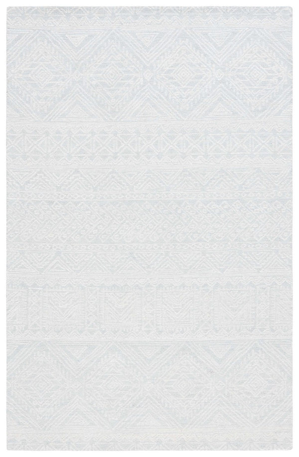 Safavieh Micro-Loop 426 Tufted 80% Wool 20% Cotton Traditional Rug Light Grey / Ivory MLP426F-8