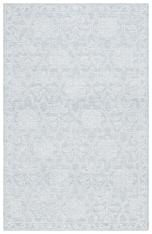 Safavieh Micro-Loop 429 Tufted 80% Wool 20% Cotton Traditional Rug Light Grey / Ivory MLP429F-8