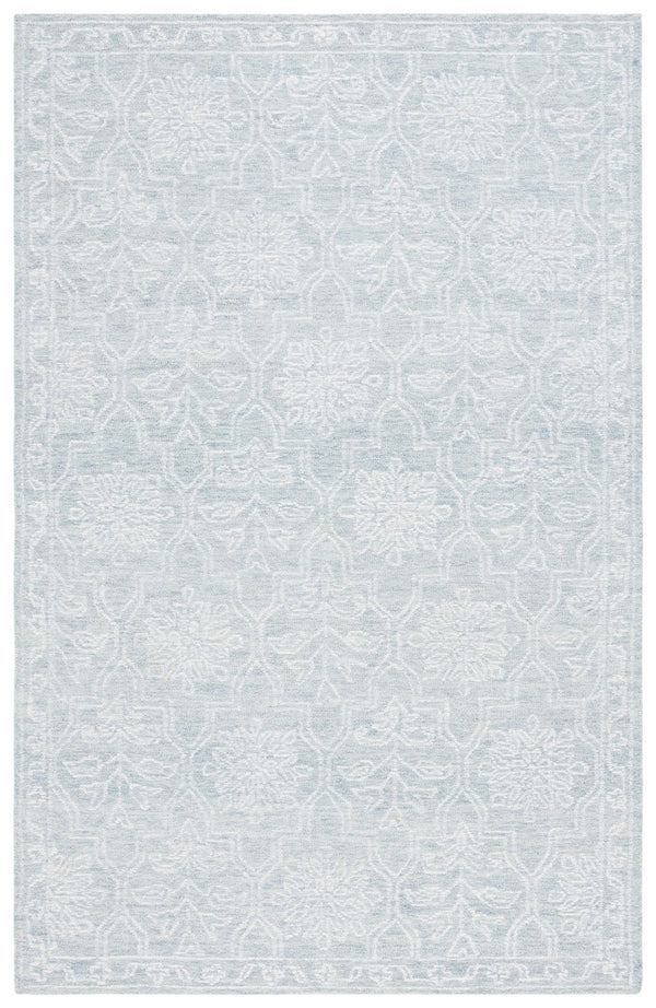 Safavieh Micro-Loop 429 Tufted 80% Wool 20% Cotton Traditional Rug Light Grey / Ivory MLP429F-8