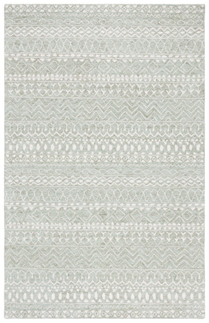 Safavieh Micro-loop Hand-tufted Wool & Cotton Area Rug – Elegant Geometric Design For Cozy Chic Spaces Sage ,Ivory Wool & Cotton Mlp502w-3