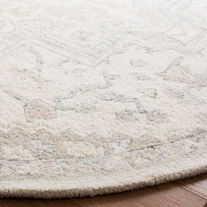 Safavieh Micro Loop Hand Tufted Wool Cotton Round Area Rug Neutral Ivory Beige Living Room 12' x 12' Round MLP503B-12R