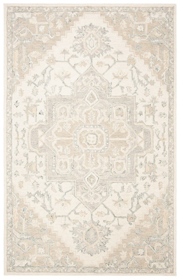 Safavieh Micro Loop 503 Hand Tufted TRADITIONAL Rug Ivory / Beige MLP503B-1218